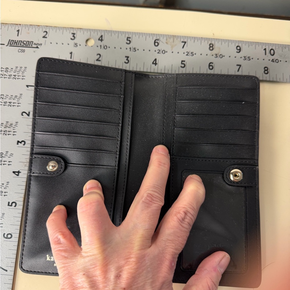 kate spade black saffiano continental zip wallet - Picture 11 of 11